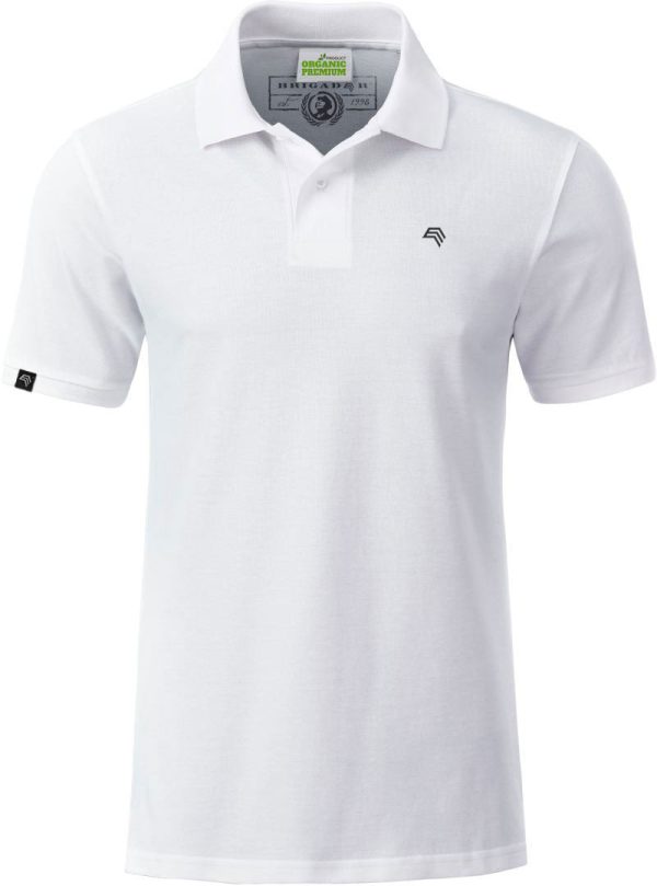 ― % ― JAN 8010 ― Men s Bio-Baumwolle Polo Shirt - Weiß [S   2XL] Online-Verkauf