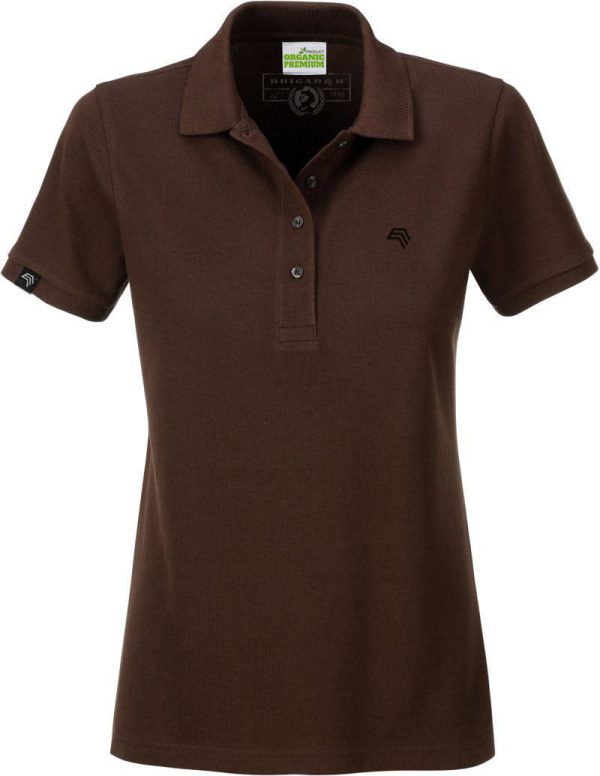 ― % ― JAN 8009  ― Damen Bio-Baumwolle Polo Shirt - Braun [XL] Mode