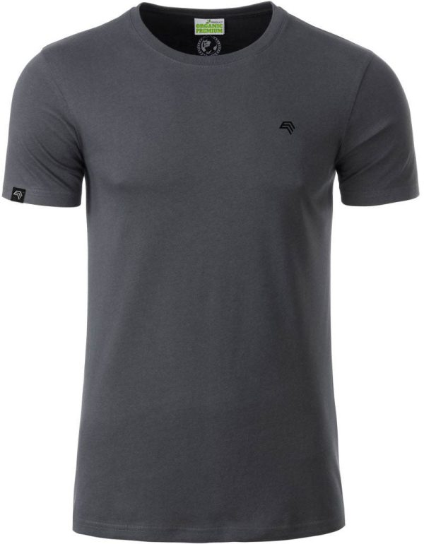 ― % ― JAN 8008  ― Herren Bio-Baumwolle T-Shirt - Graphite Grau [3XL] Online
