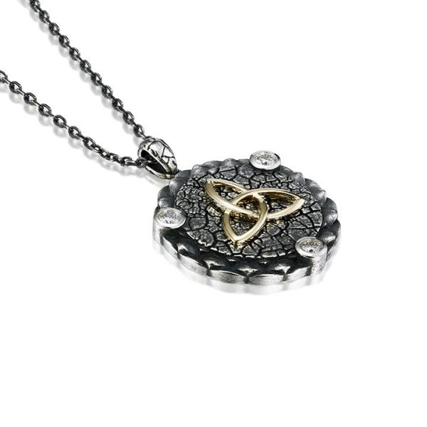 Keltische Kette Silber 925 mit massivem Trinity Knot Anhänger Online – Bild 2