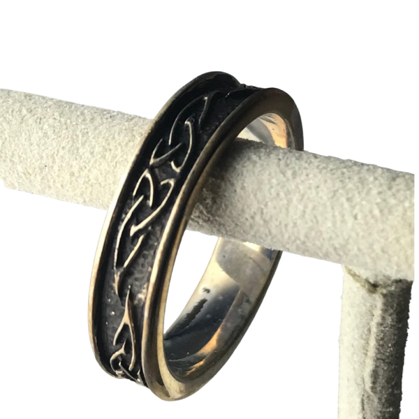 Irischer Damenring Trinity Knot Silber 925 oxidiert Online-Verkauf