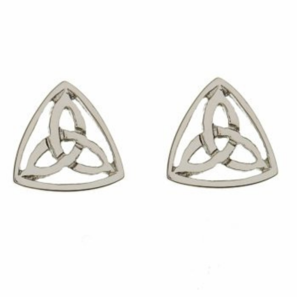 Keltische Ohrstecker mit Trinity Knot 10 ct Gold 416 oder Weißgold Zu verkaufen – Bild 2