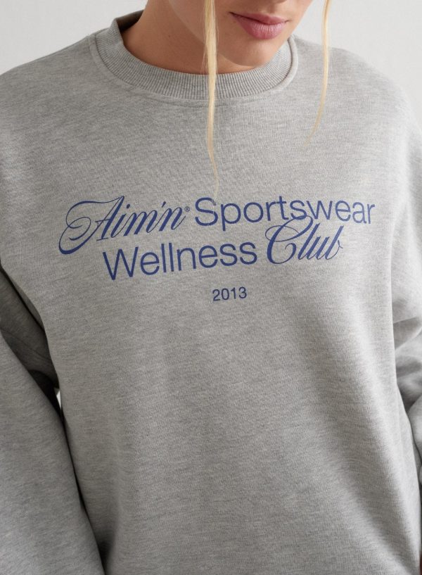 Grey Melange Wellness Sweatshirt Zu verkaufen – Bild 3