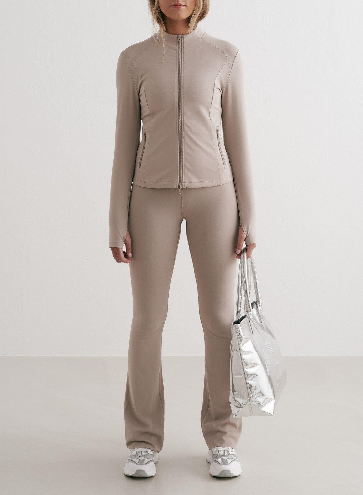 Dark Clay Sense Flare Tights & Zip Jacket Set Schn?ppchen