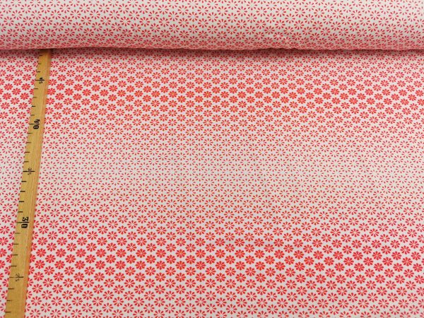 Jersey  Blumenverlauf  rot, Stoffhändler mit HERZ, 10cm Verkauf – Bild 5