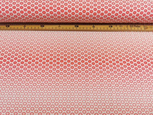 Jersey  Blumenverlauf  rot, Stoffhändler mit HERZ, 10cm Verkauf – Bild 3